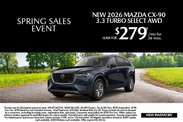 New 2026 Mazda CX-90 3.3 Turbo Select AWD