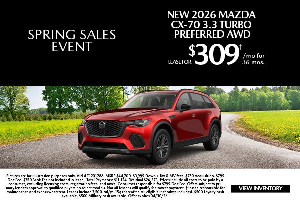 New 2026 Mazda CX-70 3.3 Turbo Preferred AWD