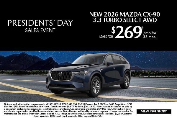 New 2026 Mazda CX-90 3.3 Turbo Select AWD