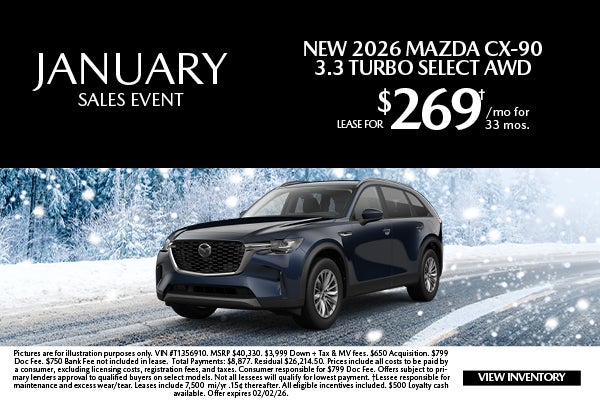 New 2026 Mazda CX-90 3.3 Turbo Select AWD