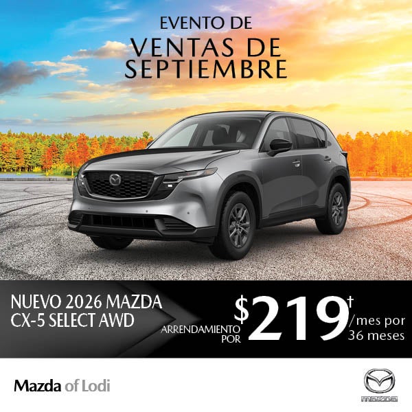 September Sales Event: Gray 2026 Mazda CX-5 Select AWD